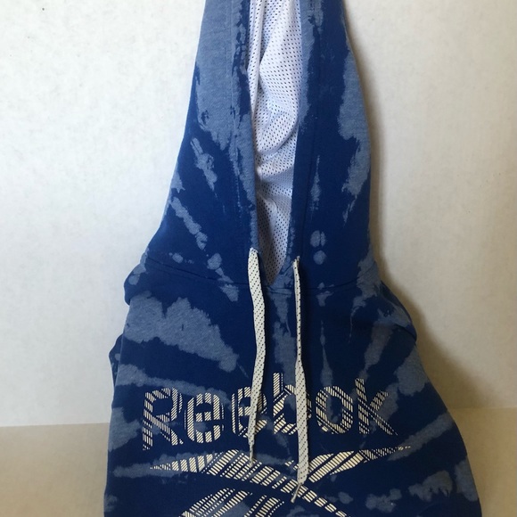 Reebok Blue Tie Die Men’s Hoodie Size Large - Picture 2 of 4